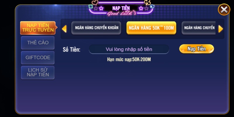 Điều kiện nạp tiền tại 8US Game